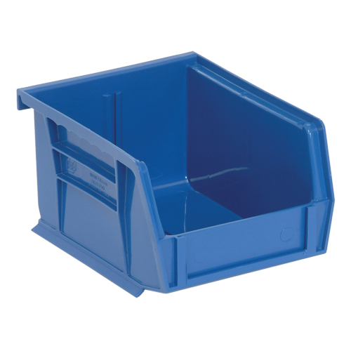 Bacs ultra empilable & suspendable, 4-1/8" la, 3" h x 5-3/8" p, Bleu NTL Industrial