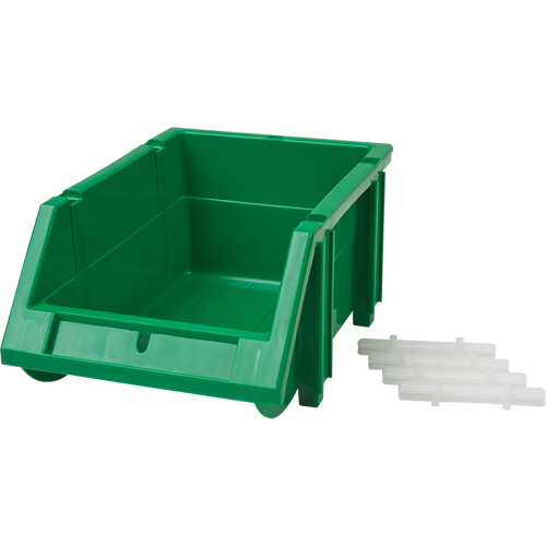 Stack & Hang Bin, 4-13/16" W x 3-3/16" H x 7-1/8" D, Green NTL Industrial