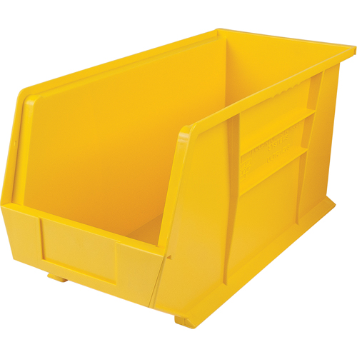 Ultra Stack & Hang Bin, 8-1/4" W x 9" H x 18" D, Yellow NTL Industrial