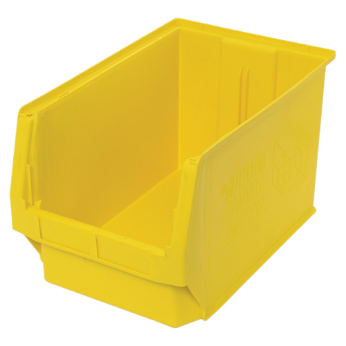 Giant Stacking Containers, 12.375" W x 19.75" D x 11.875" H, Yellow NTL Industrial