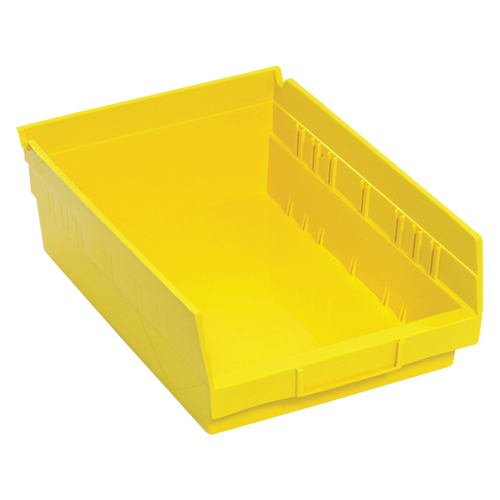 Bacs de rangement pour tablettes, 8-3/8" la x 4" H x 11-5/8" p, Jaune, Capacit&eacute; 30 lb NTL Industrial