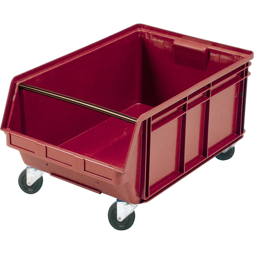 Bac g&eacute;ant empilable et mobile, 11-7/8" ha x 18-3/8" la x 29" p, Capacit&eacute; de 150 lb, Rouge NTL Industrial