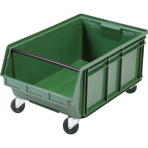 Bac g&eacute;ant empilable et mobile, 11-7/8" ha x 18-3/8" la x 29" p, Capacit&eacute; de 150 lb, Vert NTL Industrial