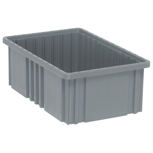 Contenants Divider Box, Plastique, 16,5" la x 10,9" p x 6" h, Gris NTL Industrial