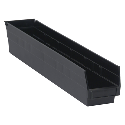 Bac pour &eacute;tag&egrave;re &eacute;conomique, 4-1/8" la, 4" h x 23-5/8" p, Noir NTL Industrial