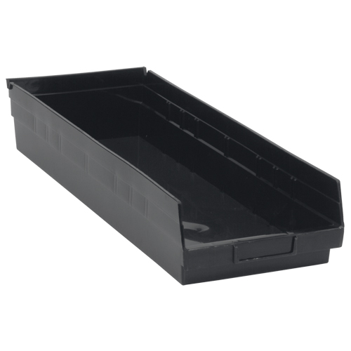 Bac pour &eacute;tag&egrave;re &eacute;conomique, 8-3/8" la x 4" H x 23-5/8" p, Noir, Capacit&eacute; 60 lb NTL Industrial