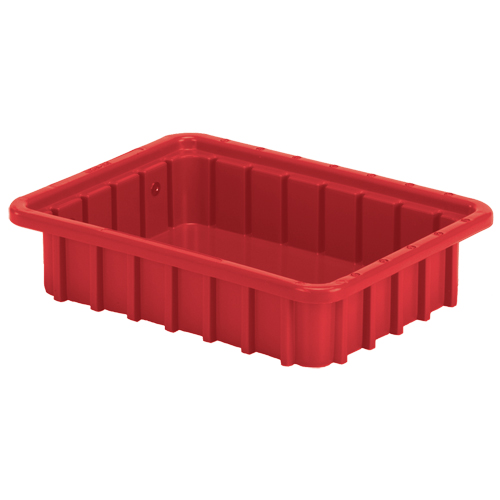 Contenants Divider Box, Poly&eacute;thyl&egrave;ne, 22,4" la x 17,4" p x 5" h, Rouge NTL Industrial