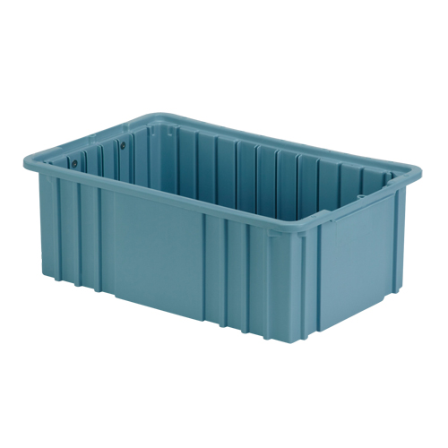 Contenant Divider Box, Poly&eacute;thyl&egrave;ne, 15,5" la x 9,9" p x 6" h, Bleu p&acirc;le NTL Industrial