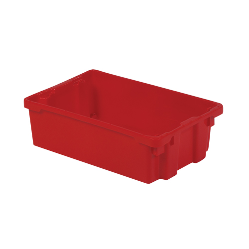 Polylewton Stack-N-Nest&reg; Containers, 6.2" x 20.1" x 13", Red NTL Industrial