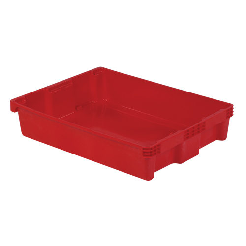 Polylewton Stack-N-Nest&reg; Containers, 6.1" x 29.6" x 22.4", Red NTL Industrial