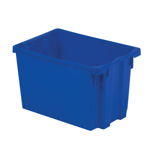 Polylewton Stack-N-Nest&reg; Containers, 12.1" x 19.4" x 12.9", Blue NTL Industrial