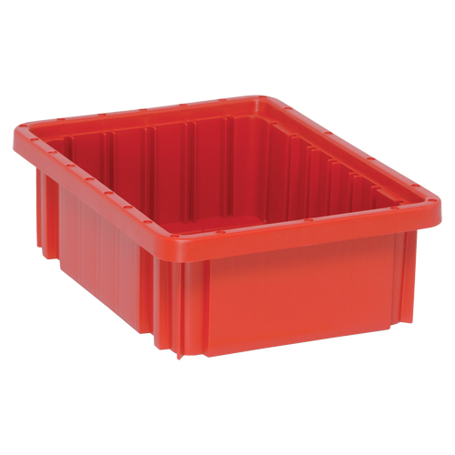 Contenants Divider Box, Plastique, 10,9" la x 8,3" p x 3,5" h, Rouge NTL Industrial
