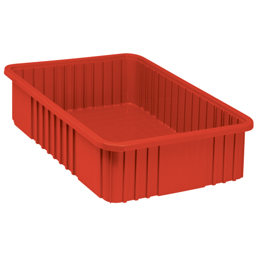 Contenants Divider Box, Plastique, 22,5" la x 17,5" p x 6" h, Rouge NTL Industrial