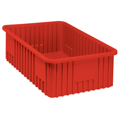Contenants Divider Box, Plastique, 22,5" la x 17,5" p x 8" h, Rouge NTL Industrial