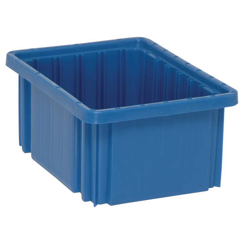 Contenants Divider Box, Plastique, 10,9" la x 8,3" p x 5" h, Bleu NTL Industrial