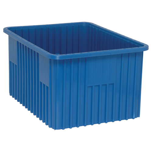 Divider Box&reg; Containers, Plastic, 22.5" W x 17.5" D x 12" H, Blue NTL Industrial