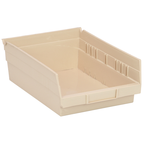 Economy Shelf Bin, 8-3/8" W x 4" H x 11-5/8" D, Ivory NTL Industrial