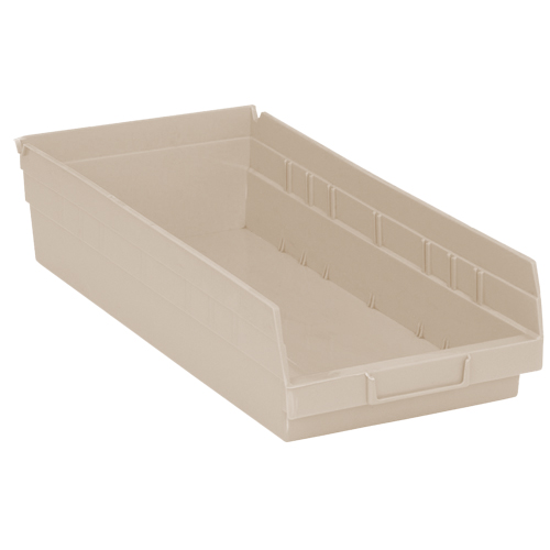 Bac pour &eacute;tag&egrave;re &eacute;conomique, 8-3/8" la, 4" h x 17-7/8" p, Ivoire NTL Industrial