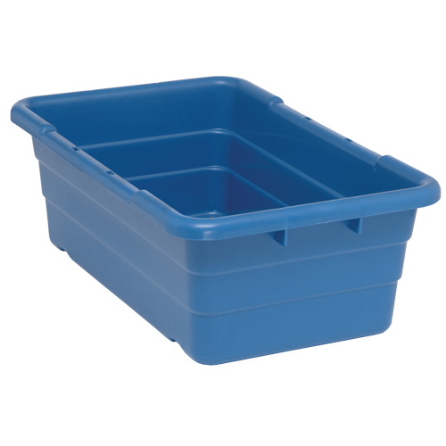 Bacs empilables en crois&eacute;, 16" la x  p x 8,5" h, Bleu NTL Industrial