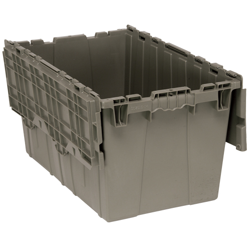 Bac de distribution avec couvercle &agrave; charni&egrave;res, 16-1/4" x 25-3/8" x 14-1/8", Gris NTL Industrial