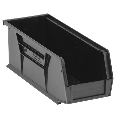 Ultra Stack & Hang Bin, 4-1/8" W x 4" H x 10-7/8" D, Black NTL Industrial