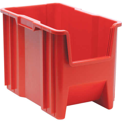 Giant Stacking Containers, 10.875" W x 17.5" D x 12.5" H, Red NTL Industrial