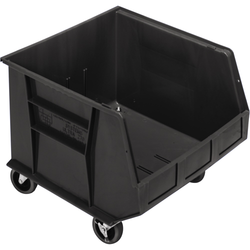 Bac mobile, 14" ha x 16-1/2" la x 18" p, Capacit&eacute; de 75 lb, Noir NTL Industrial