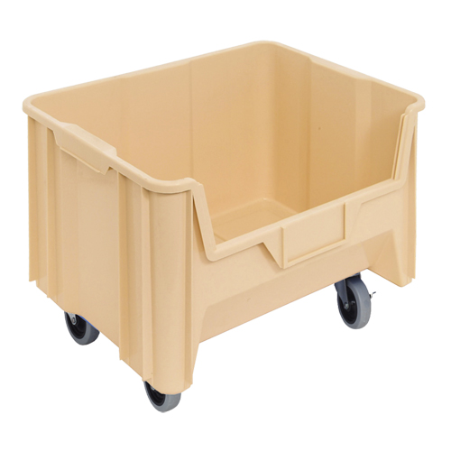Mobile Giant Stack Container, 12-7/16" H x 19-7/8" W x 15-1/4" D, 250 lbs. Capacity, Ivory NTL Industrial