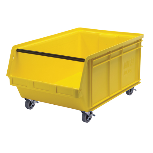 Mobile MAGNUM Bin, 14-7/8" H x 18-3/8" W x 29" D, 150 lbs. Capacity, Yellow NTL Industrial