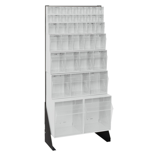 Tip-Out Bins Stand, 23-5/8" W x 8" D x 52" H, 38 Drawers NTL Industrial