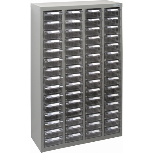 KPC-700 Parts Cabinet, Galvanized Steel, 60 Drawers, 23-1/10" x 8-7/10" x 36-9/10", Grey NTL Industrial