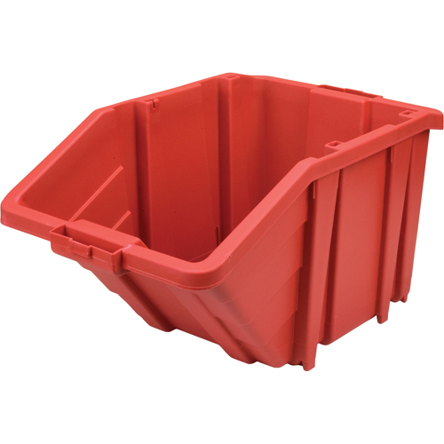Jumbo Plastic Bin, 15-1/2" W x 13" H x 25" D, Red, 200 lbs. Capacity NTL Industrial