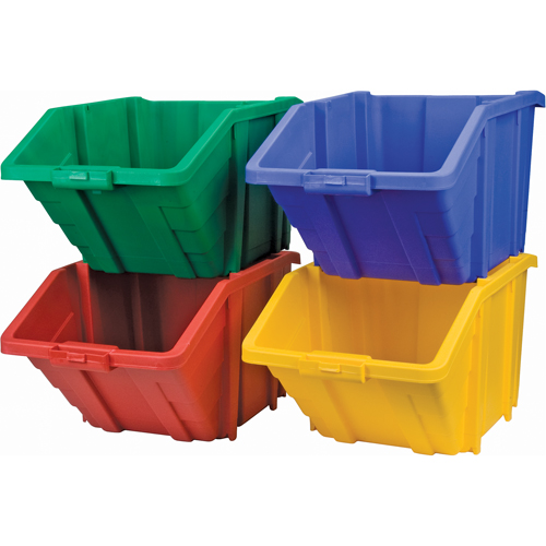 Jumbo Plastic Bin, 15-1/2" W x 13" H x 25" D, Red, 200 lbs. Capacity NTL Industrial