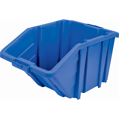 Jumbo Plastic Bin, 15-1/2" W x 13" H x 25" D, Blue, 200 lbs. Capacity NTL Industrial