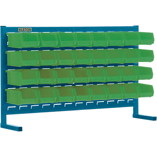 Louvered Rack with Bins, 32 Bins, 36" W x 8-1/4" D x 22" H NTL Industrial