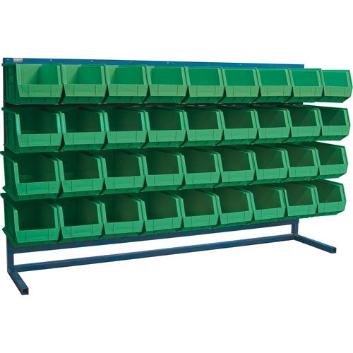 Rayonnage &agrave; persienne avec bacs, 36 bacs, 72" la x 15" p x 40" h NTL Industrial