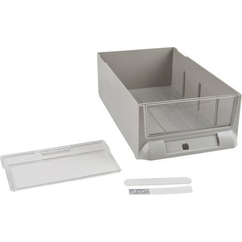 Tiroir de rechange pour armoires de pi&egrave;ces KPC-200, Plastique, 5-3/8" la x 9-13/16" p, 3-3/10" h, Gris NTL Industrial