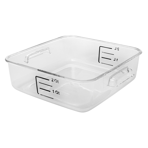 Contenant carr&eacute; &agrave; encombrement r&eacute;duit Rubbermaid, Plastique, Capacit&eacute; de 1,9 L, Transparent NTL Industrial