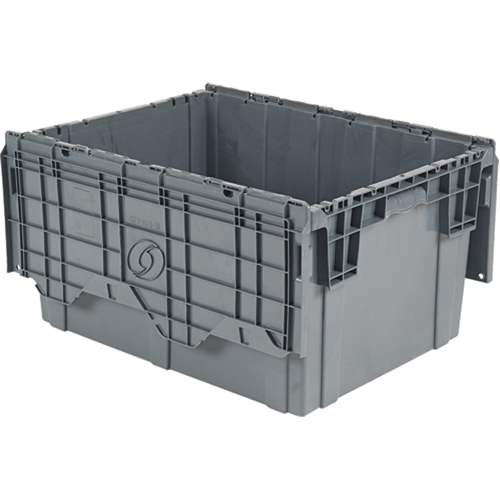 Flipak&reg; Polyethylene Plastic (PE) Distribution Containers, 39" x 14" x 13", Grey NTL Industrial