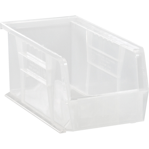 Clear-View Ultra Stack & Hang Bin, 4-1/8" W x 4" H x 10-7/8" D, Clear NTL Industrial