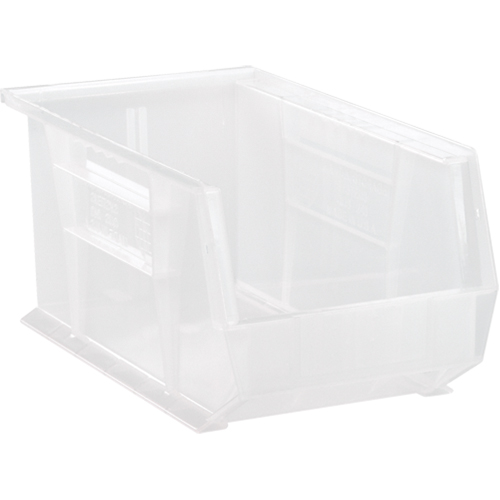 Clear-View Ultra Stack & Hang Bin, 8-1/4" W x 7" H x 14-3/4" D, Clear NTL Industrial