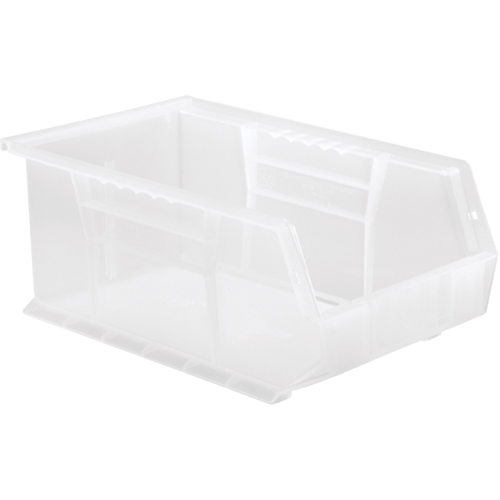 Bac transparent ultra empilable & suspendable, 8-1/4" la, 6" h x 13-5/8" p, Transparent NTL Industrial