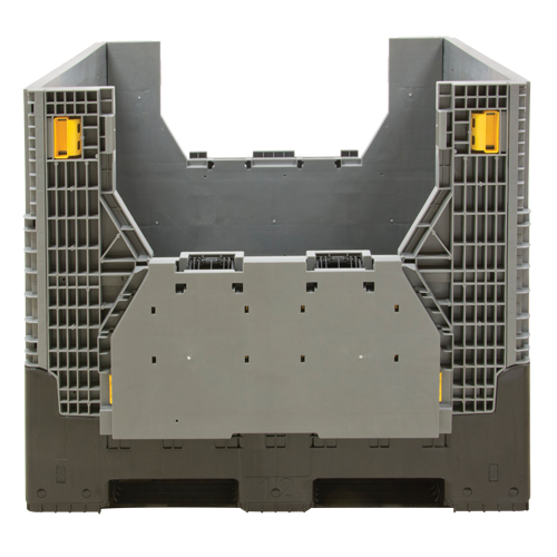 Contenant de vrac pliable, 47,2" lo x 39,4" la x 39,4" h, Gris NTL Industrial