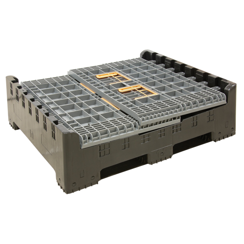 Contenant de vrac pliable, 47,2" lo x 39,4" la x 39,4" h, Gris NTL Industrial