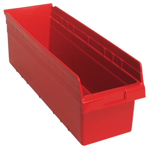 Bacs pour &eacute;tag&egrave;re Store-Max, 8-3/8" la x 8" H x 23-5/8" p, Rouge, Capacit&eacute; 68 lb NTL Industrial