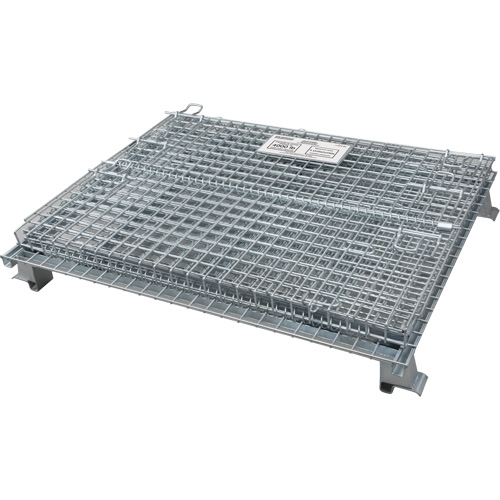 Conteneur repliable en m&eacute;tal grillag&eacute;, 40" la x 32" p x 34" h, Capacit&eacute; de 4000 lb NTL Industrial