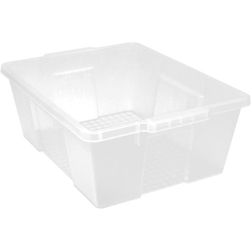 Plastic Latch Container, 15.875" W x 21" D x 7.75" H, Clear NTL Industrial