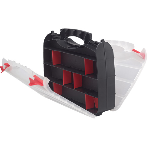 Plastic Compartment Box, 10.25" W x 12.25" D x 3" H, 32 Compartments NTL Industrial