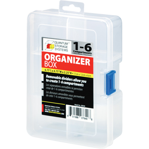 Boîte &agrave; compartiments en plastique, 4,75" la x 6,75" p x 2,25" h, 6 compartiments NTL Industrial