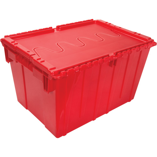 Contenant de distribution en plastique avec dessus basculant, 21,65" x 15,5" x 12,5", Rouge NTL Industrial